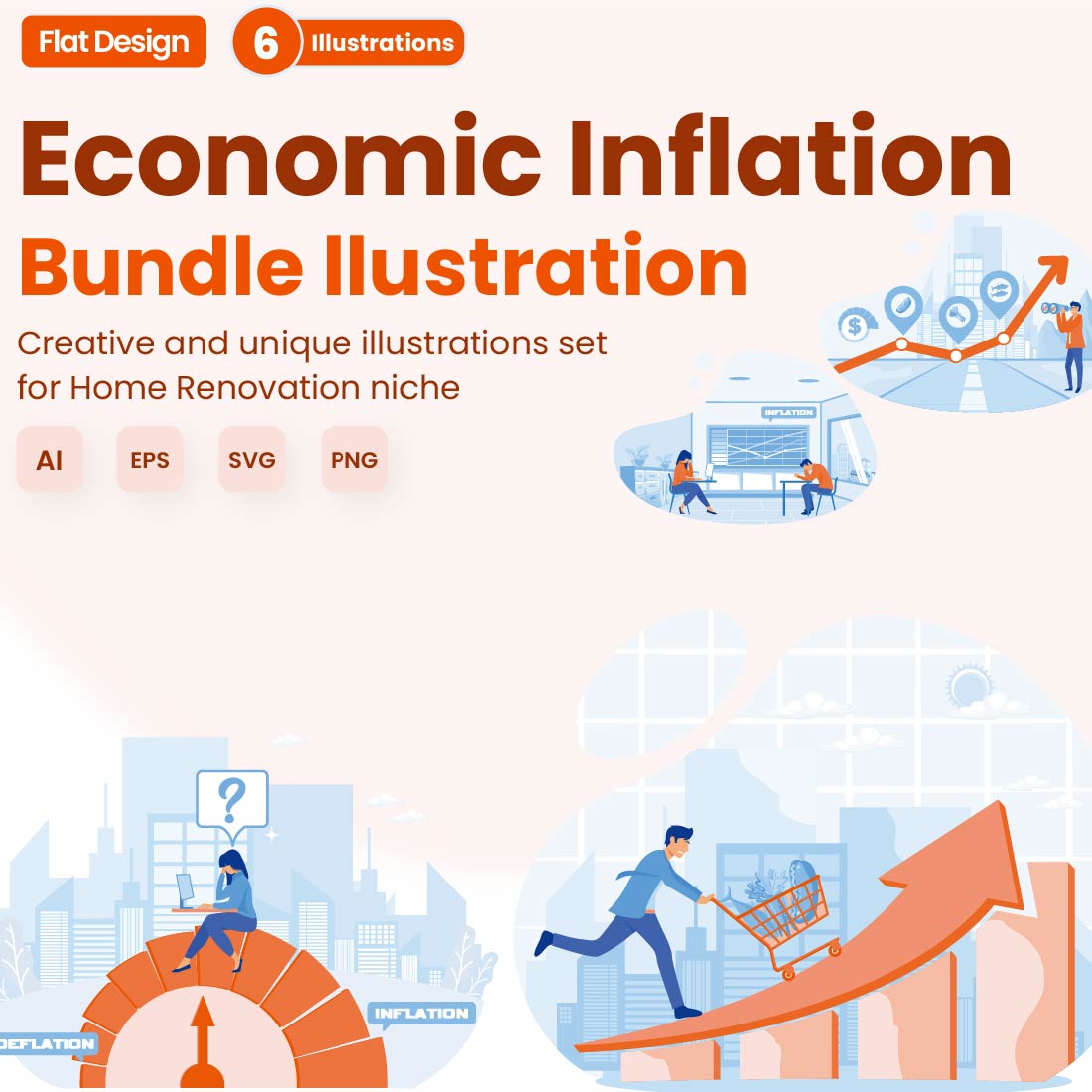 Economic Inflation Illustration Design cover image.