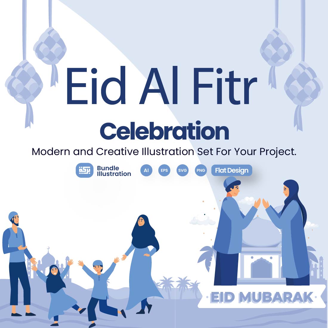 Eid Al Fitr Illustration Design cover image.