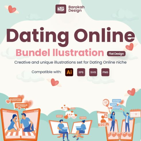 Illustration of Online Dating Concept cover image.
