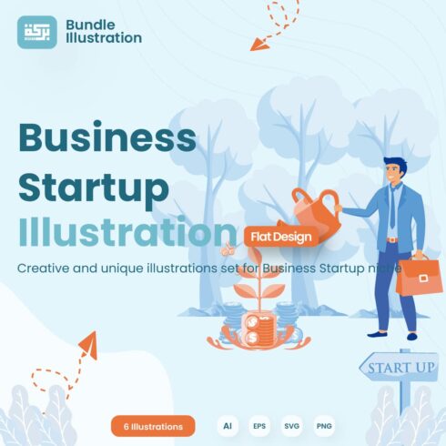 Illustration Design Business Startup cover image.