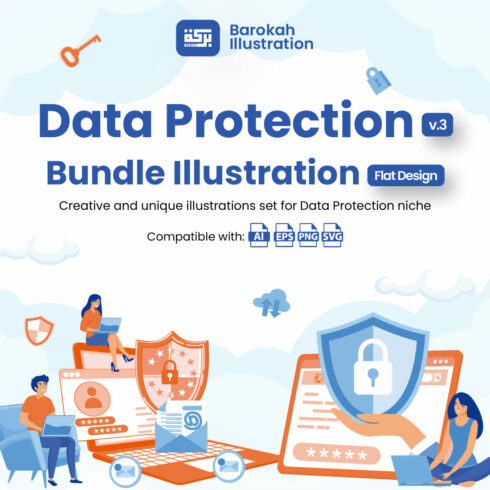 Illustration Design for the Use of Data Protection 3 cover image.