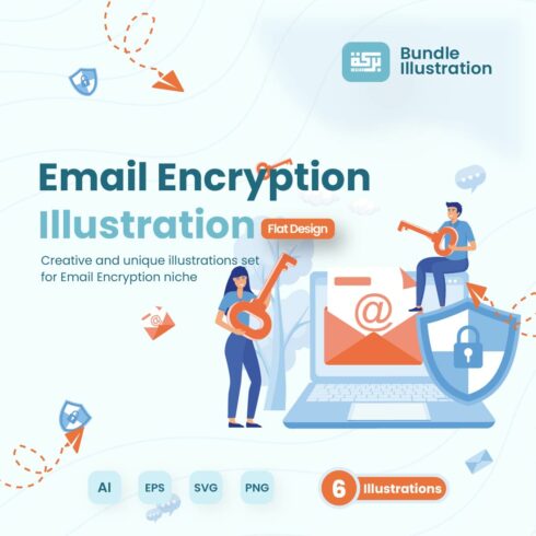 Email Encryption Illustration Design cover image.