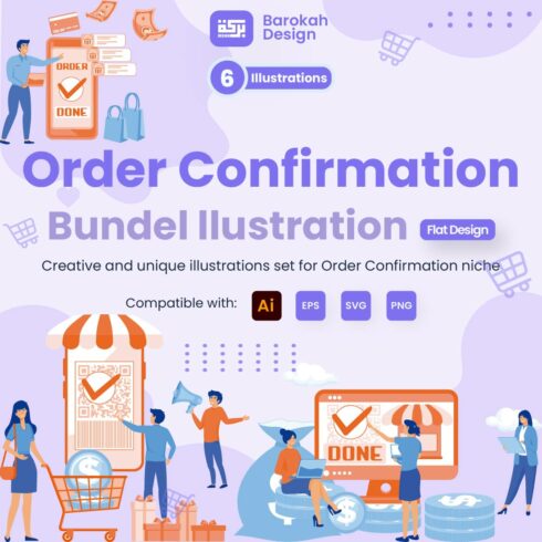 Illustration of Order Confirmation Concept cover image.