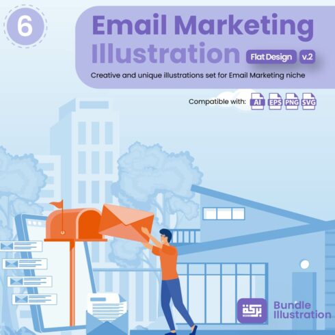 6 Illustrations Related to Email Marketing 2 cover image.