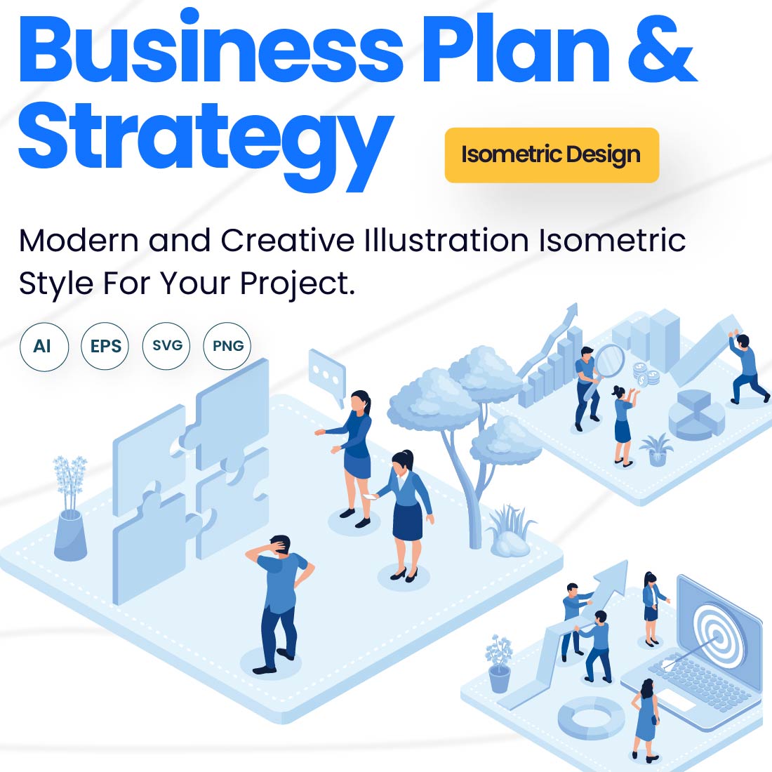 Business Plan & Strategy Illustration Design cover image.