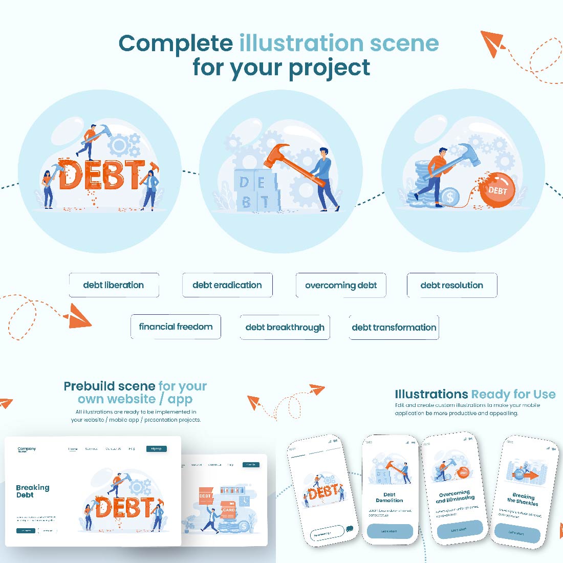 Illustration Design Breaking Debt preview image.