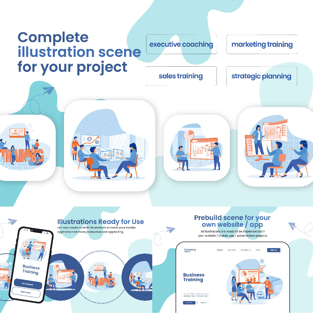9 Illustrations Related to Business Training preview image.