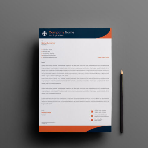 Creative Letterhead Template Design For Your Business cover image.