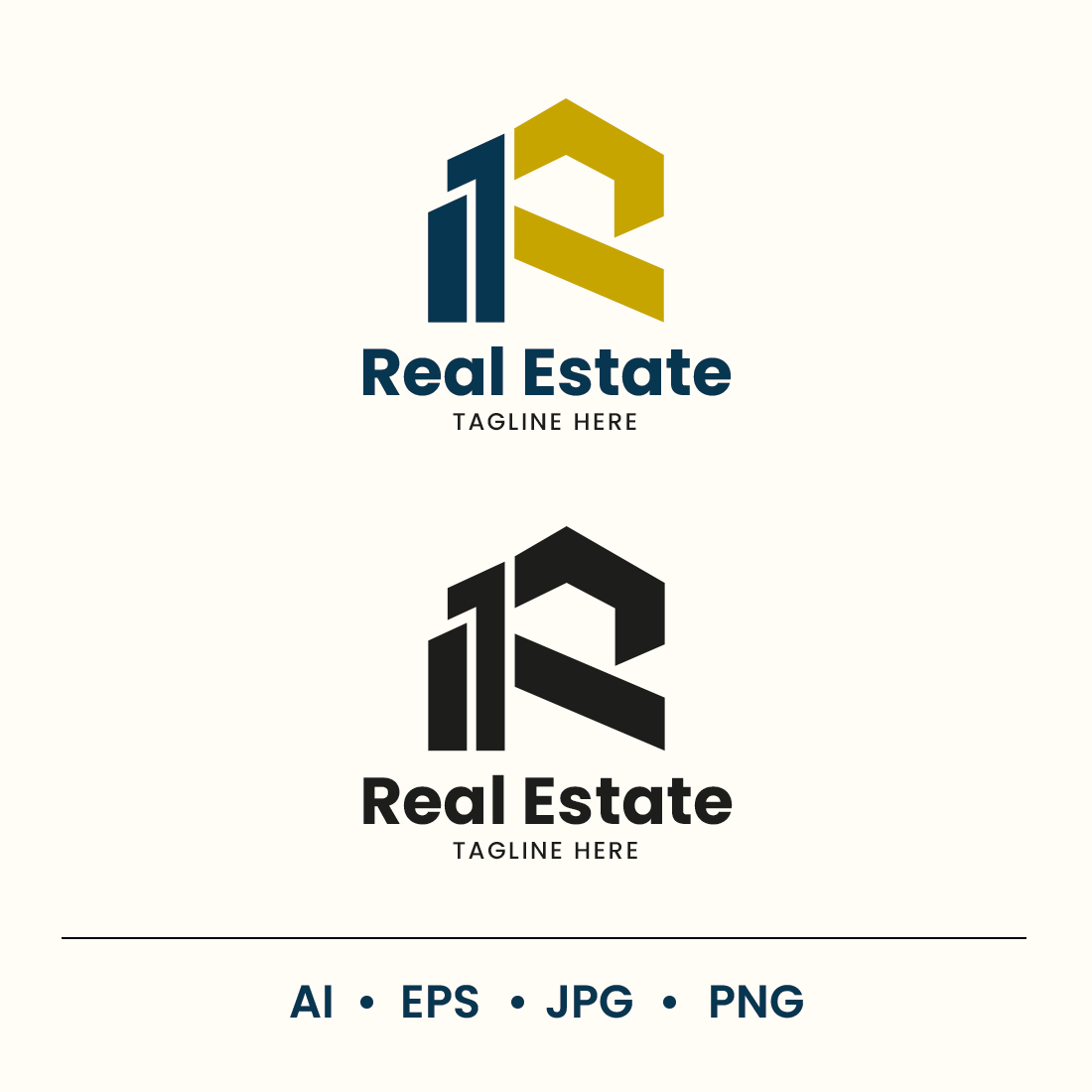 R Letter Real Estate Logo cover image.