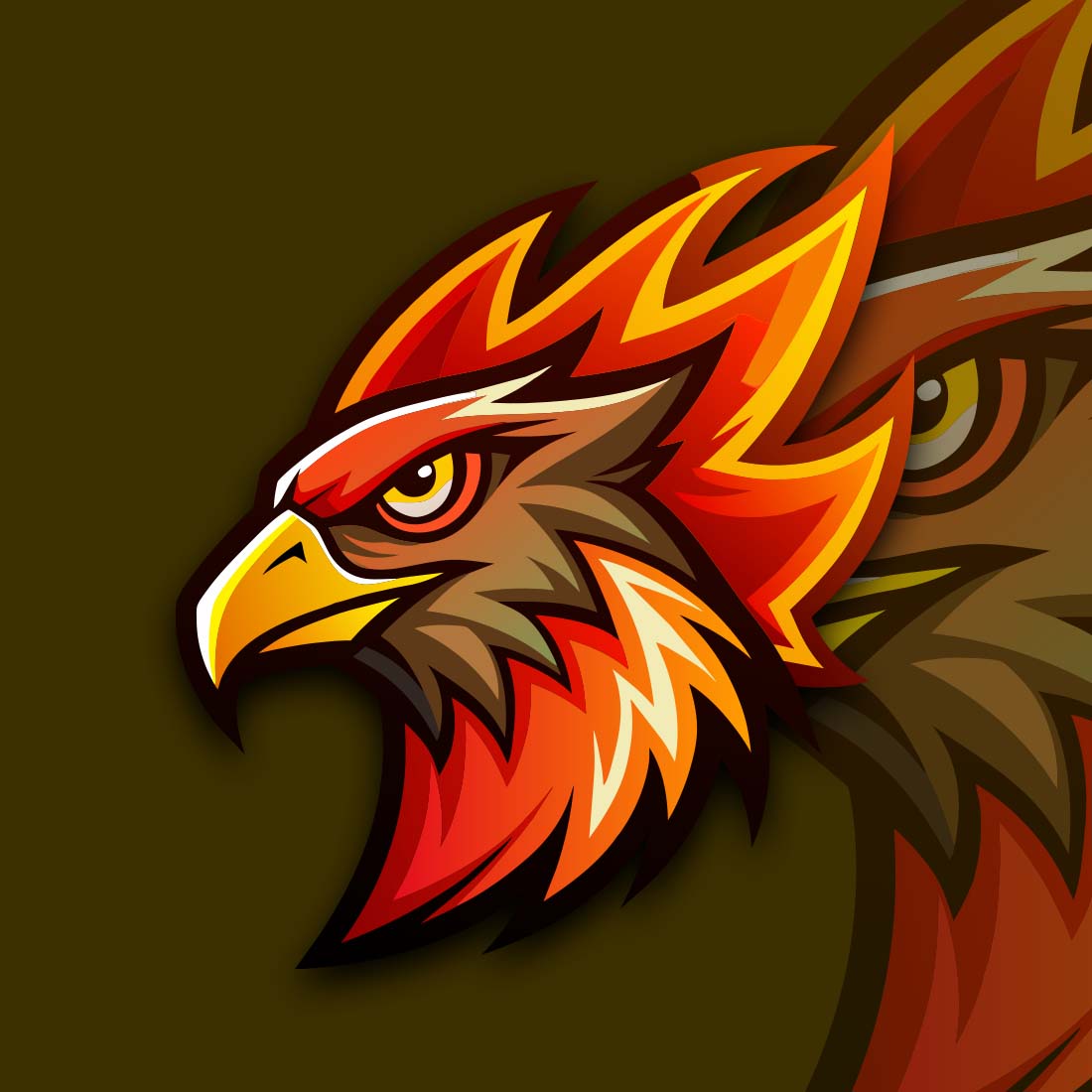 Falcon Logo Template cover image.
