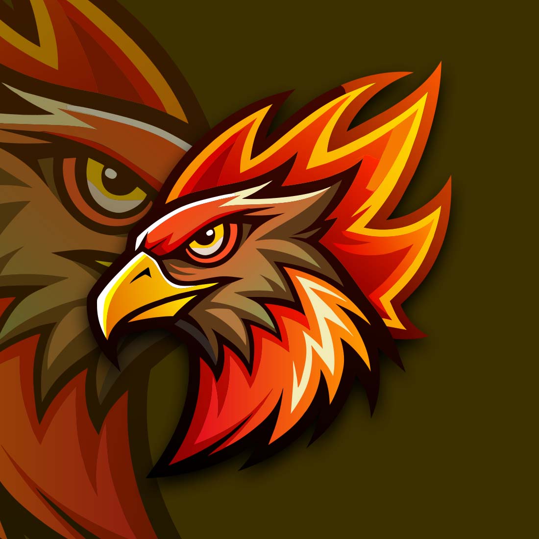Falcon Logo Template preview image.