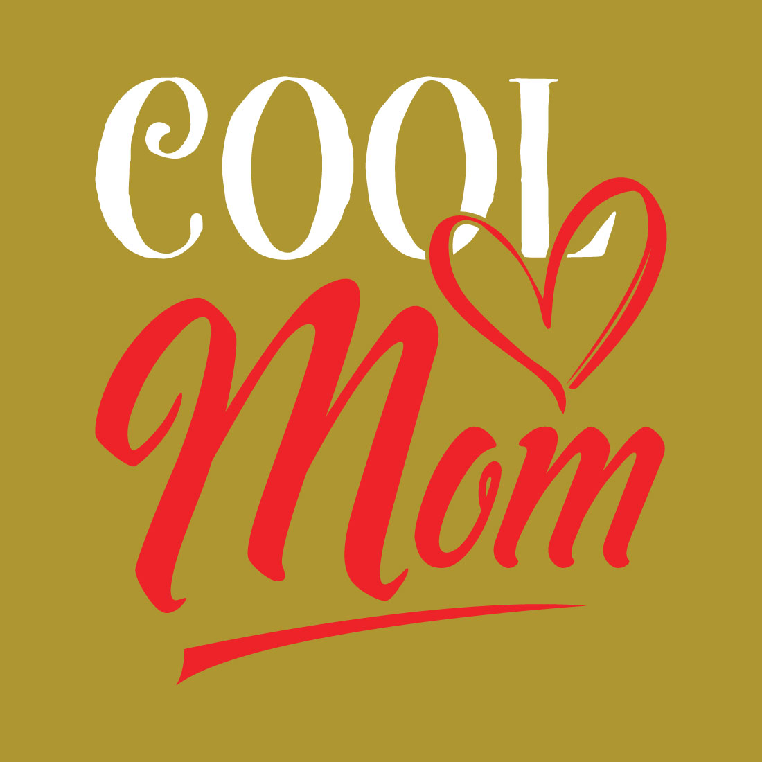 Cool Mom T-Shirt Design preview image.