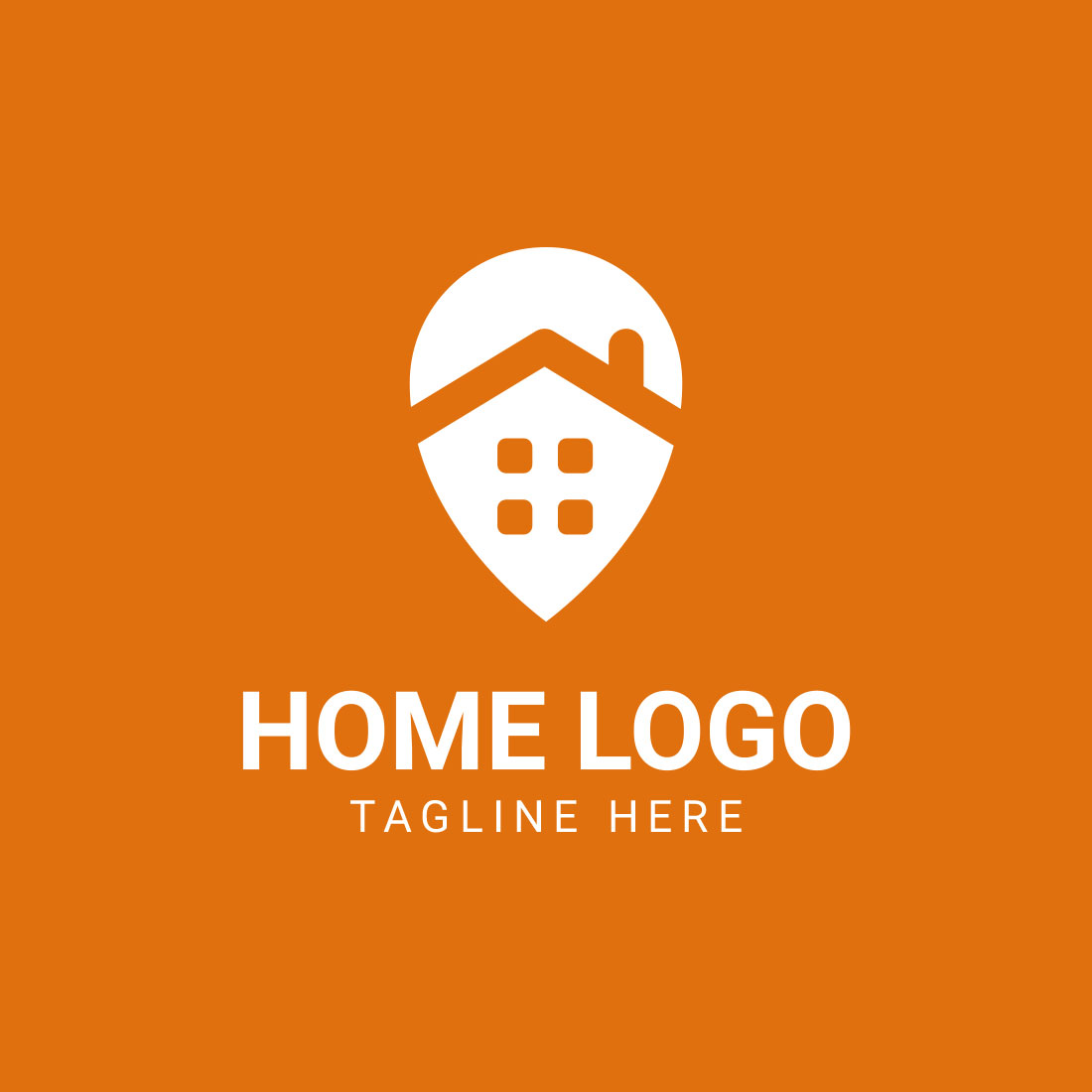 Home Logo Design Template preview image.