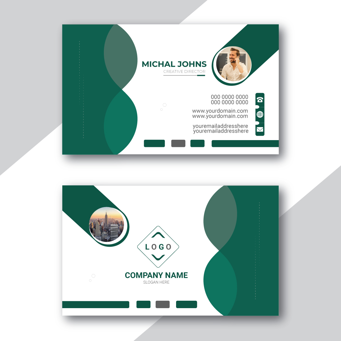 Corporate Business Card Design preview image.