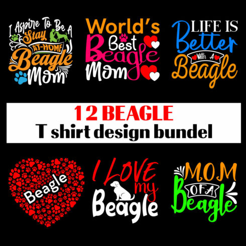 Beagle Dog t shirt design bundel cover image.