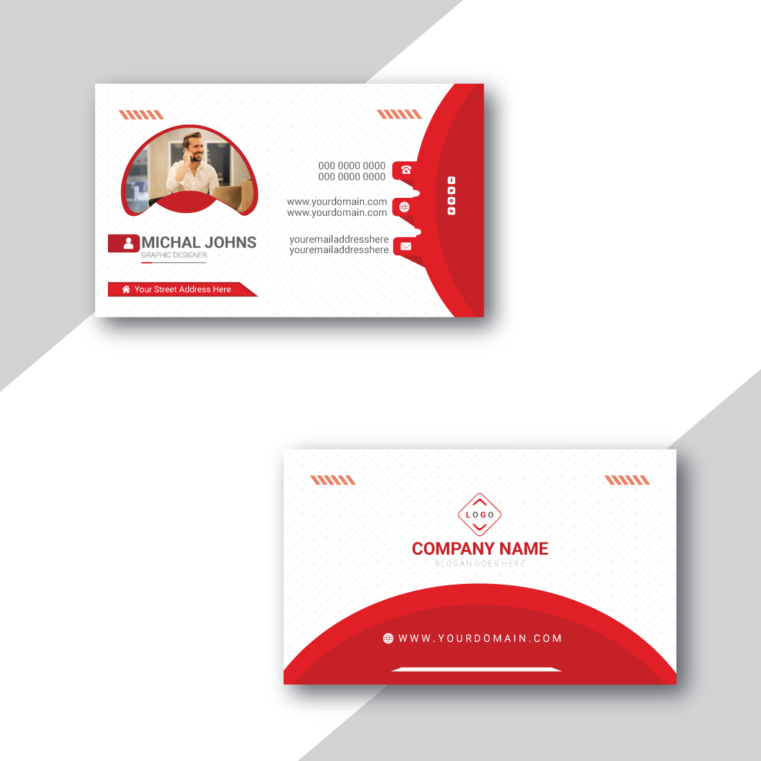 Corporate Business Card preview image.