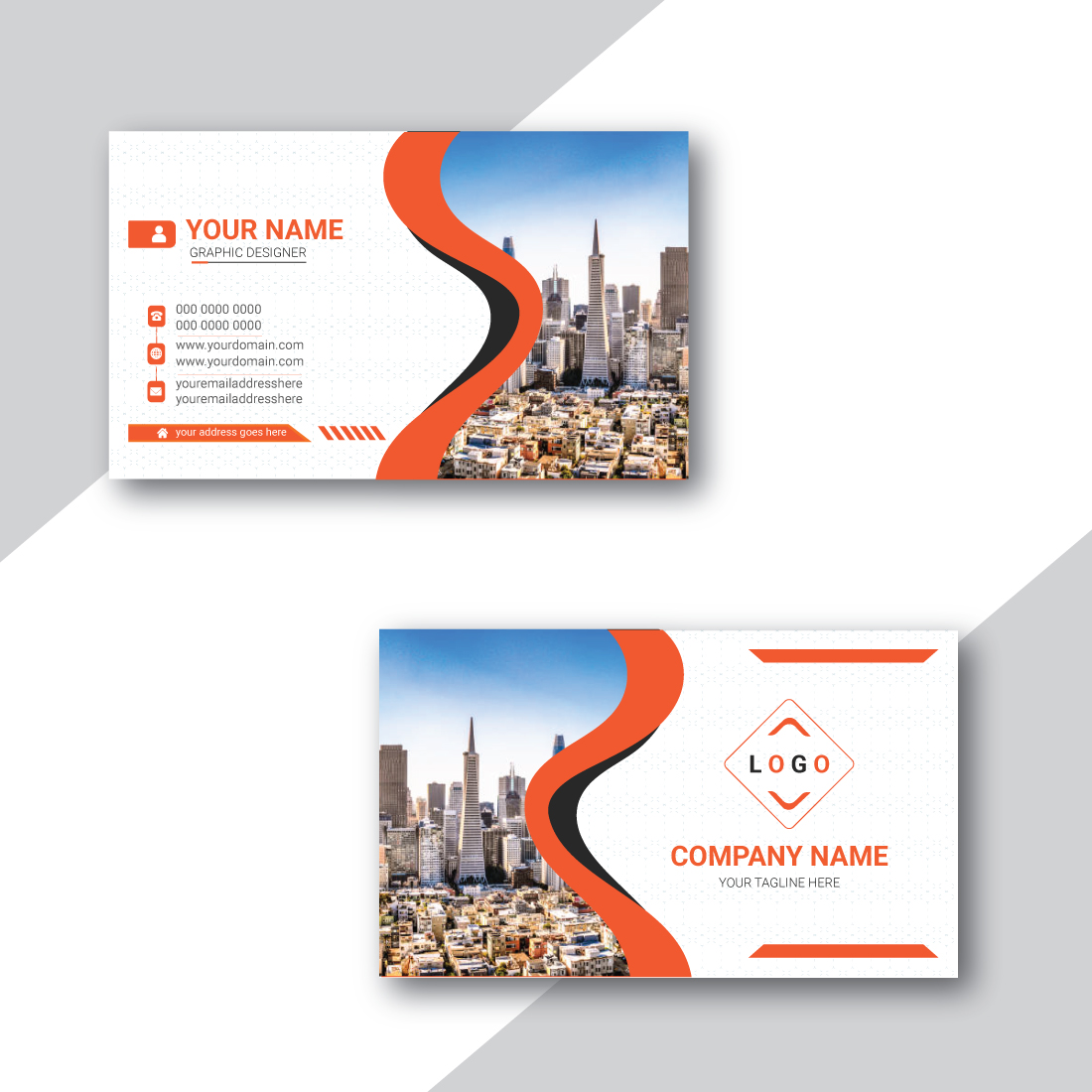 Creative and Modern Business Card preview image.