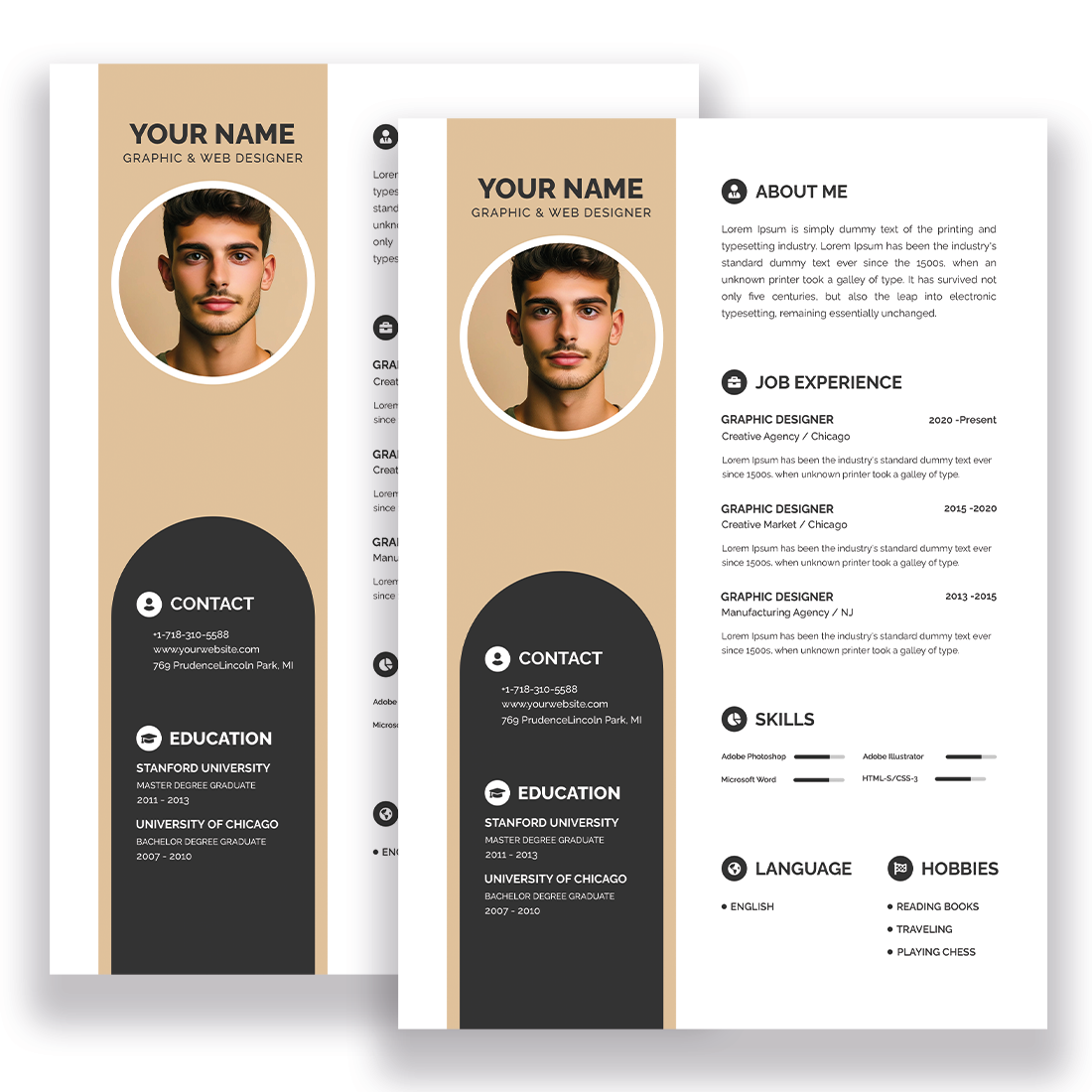 Creative Graphic Designer Resume/CV preview image.