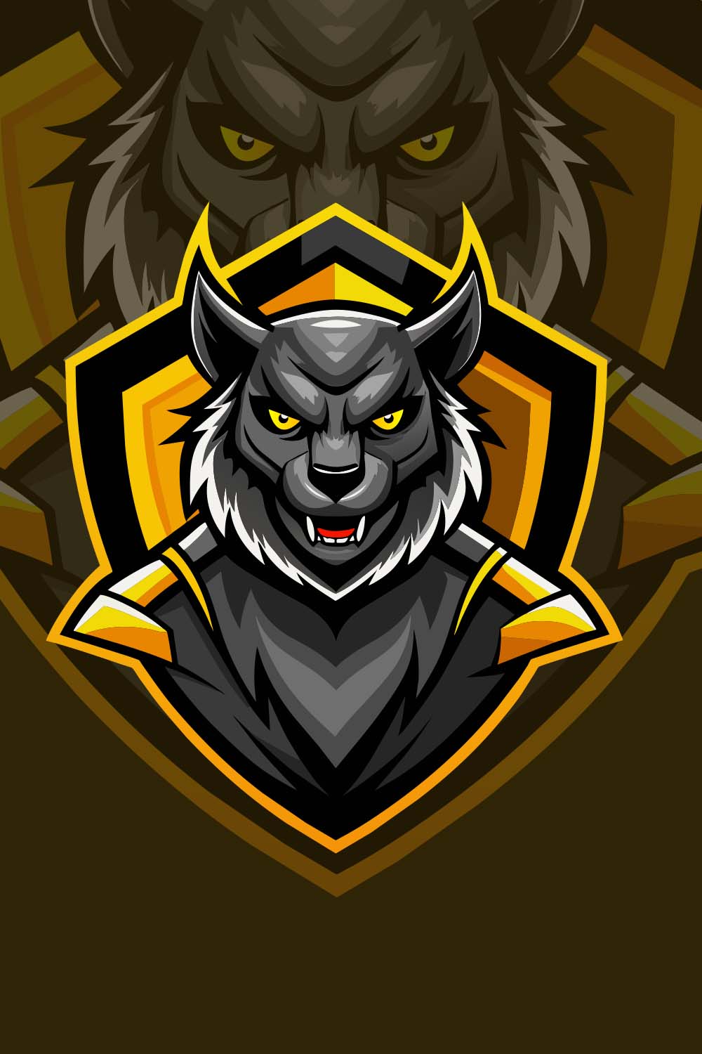 Lion Mascot Logo Vector pinterest preview image.