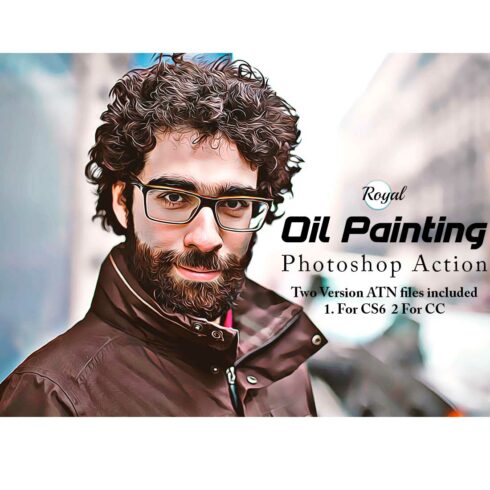 Royal Oil Painting Photoshop Action cover image.