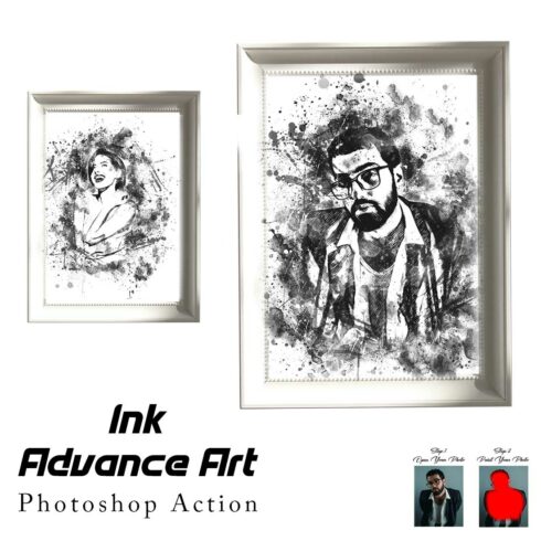 Ink Advance Art Photoshop Action cover image.