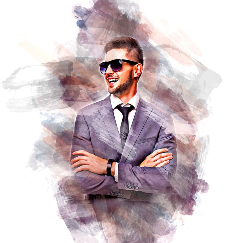 Easy Watercolor Effect Photoshop Action - MasterBundles