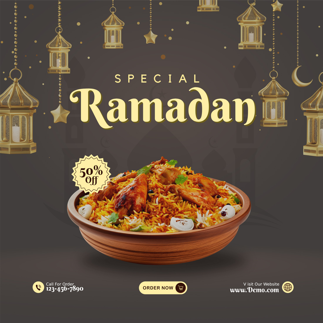 Ramadan Sale Social Media Post preview image.