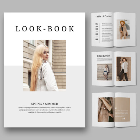 Look Book Catalogue Layout cover image.