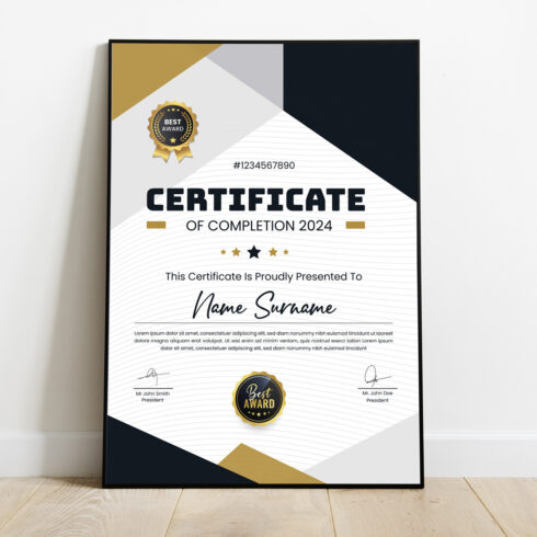 Creative Certificate Template cover image.