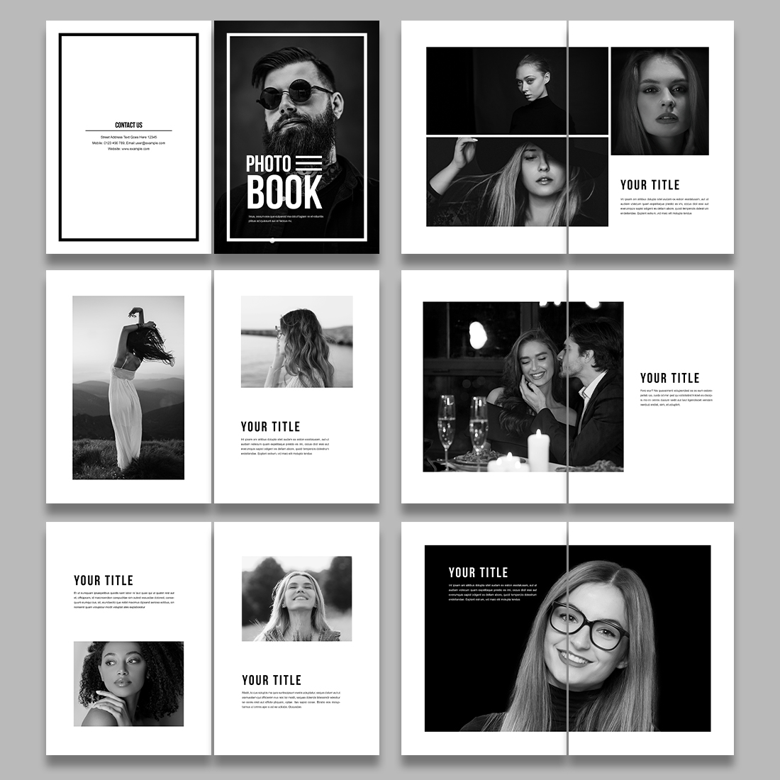 Photo Book Template Layout preview image.