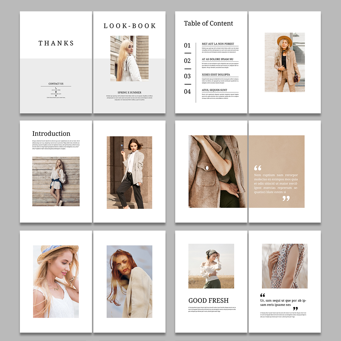 Look Book Catalogue Layout preview image.