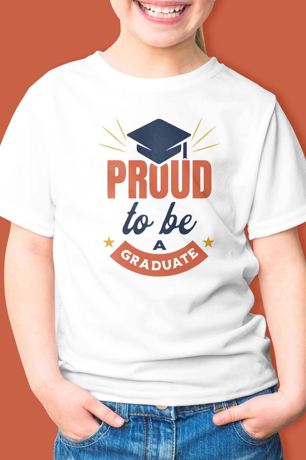 Proud to be a graduate tshirt design pinterest preview image.