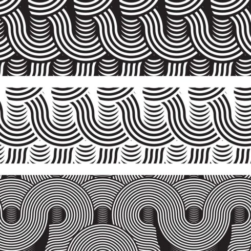 Retro Lines Abstract Patterns - MasterBundles