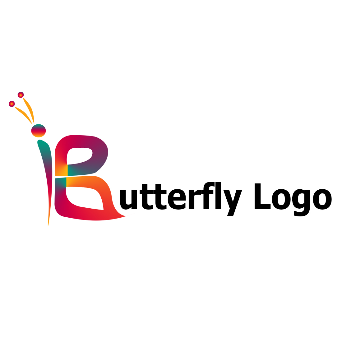 Colorful Butterfly-Logo Template preview image.