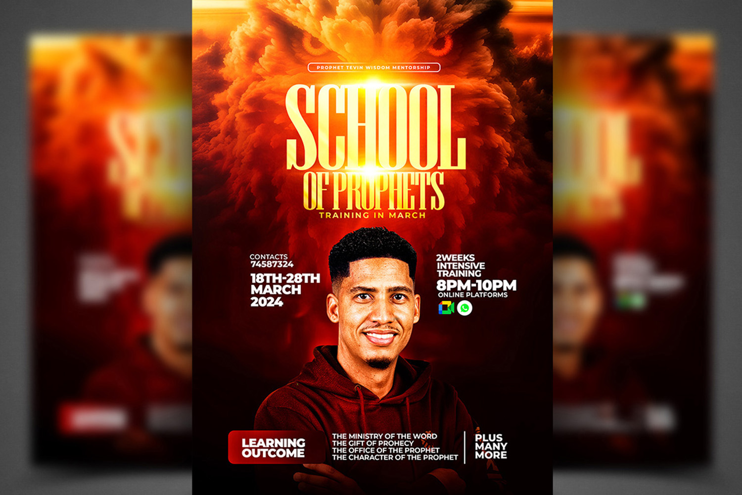 school of prophets church flyer template 3 101