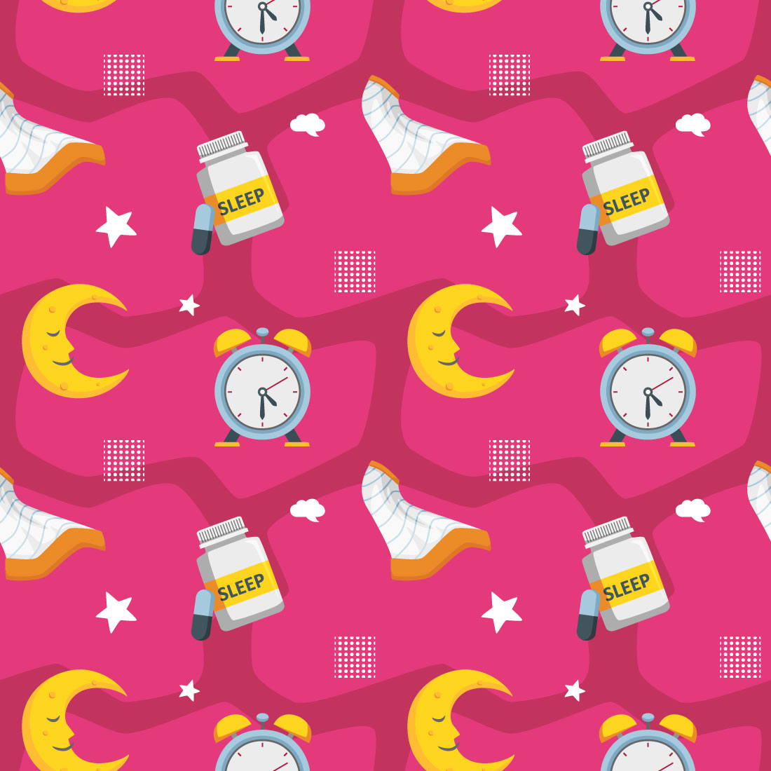 Sleep Seamless Pattern preview image.
