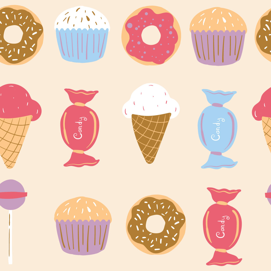 Snack Seamless Pattern preview image.