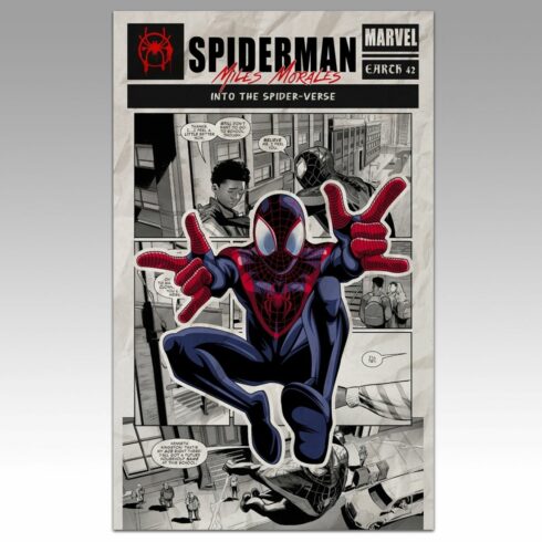 Spider-Man Miles Morales Poster Template cover image.