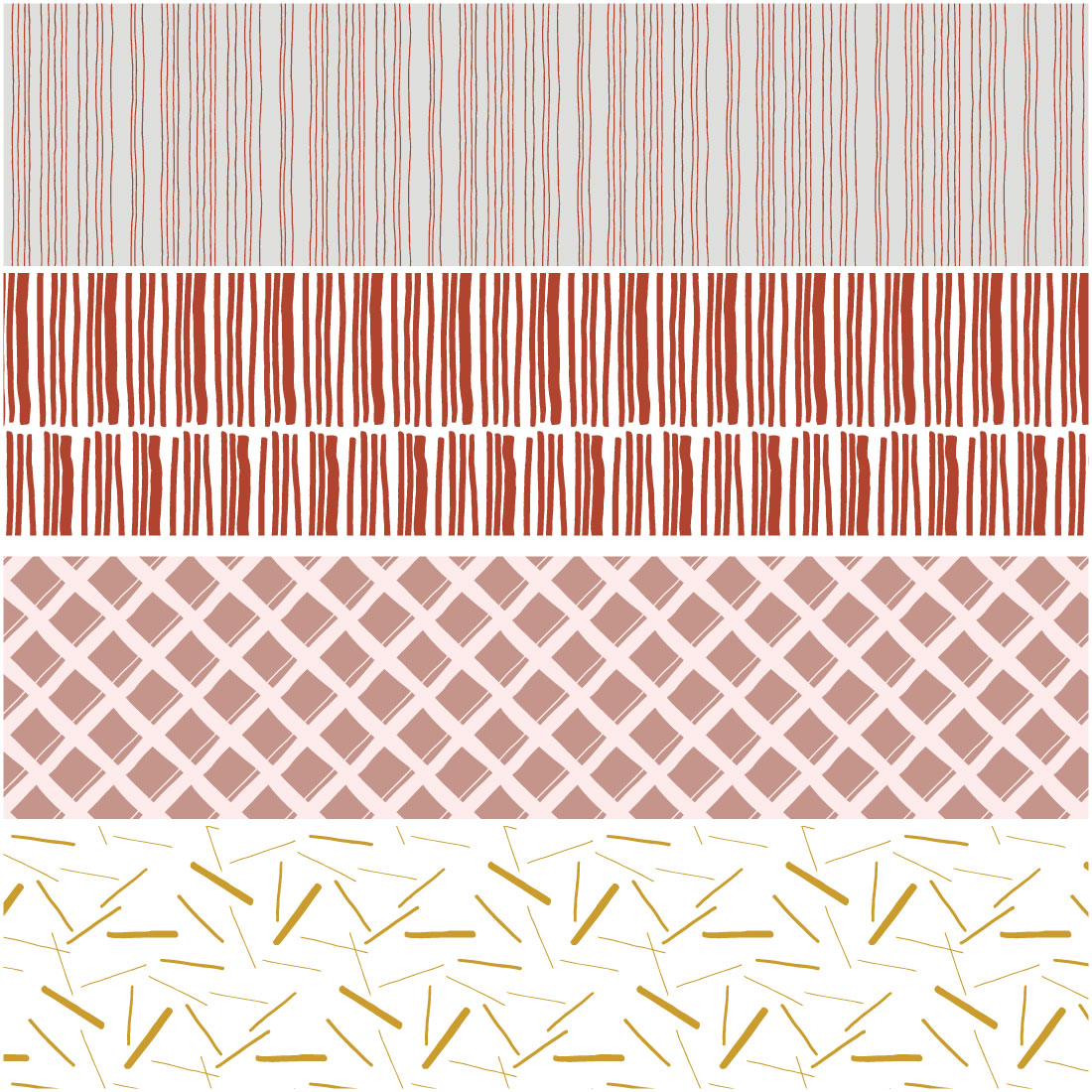 Sunset Lines Hand Drawn Patterns cover image.