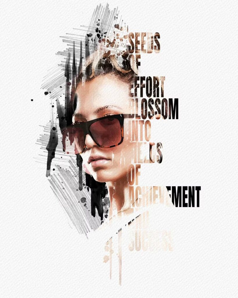 Text Masking Photo Effect Mockup - MasterBundles