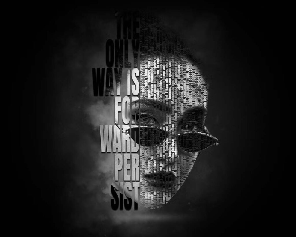 Text Masking Photo Effect Mockup - MasterBundles
