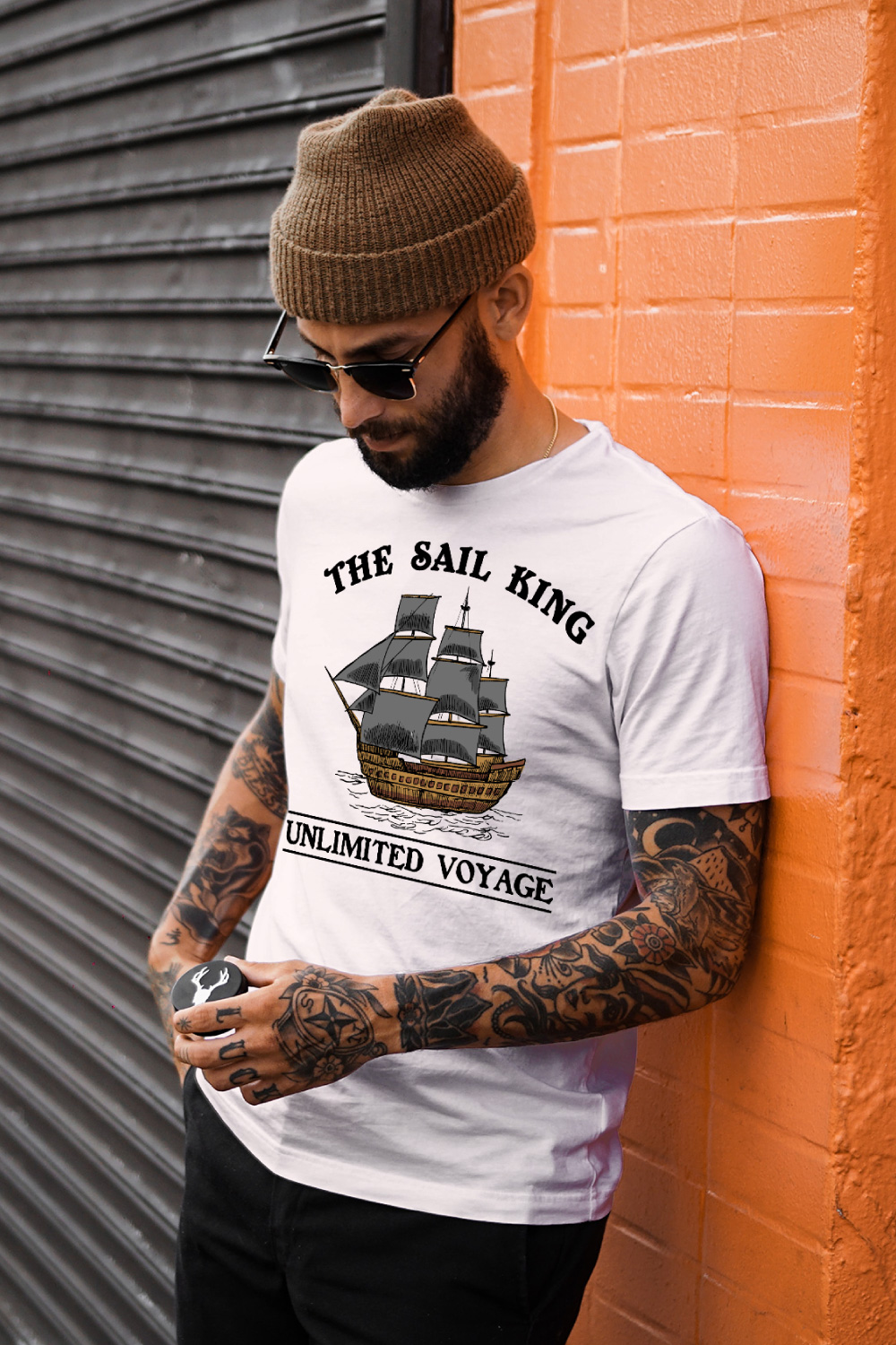 The sail king unlimited voyage tshirt design pinterest preview image.