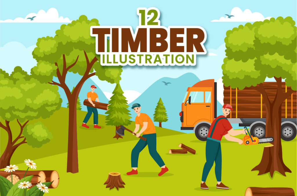 Timber Lesson Drawing 12 Timber Illustration - MasterBundles