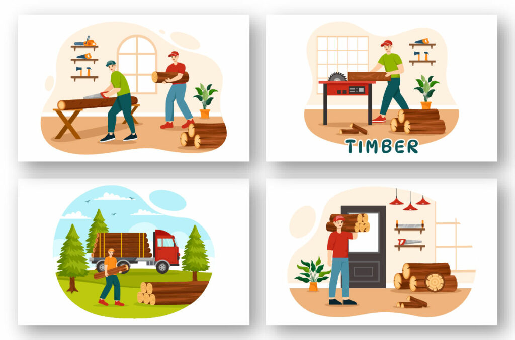 Timber Lesson Drawing 12 Timber Illustration - MasterBundles