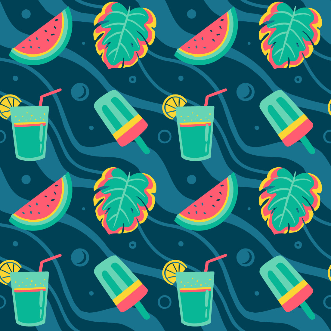 Tropical Seamless Pattern preview image.
