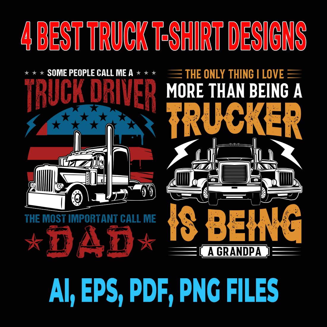 Truck T-shirt Design | Truck T-Shirt | T-shirt Design | Best Truck T-shirt preview image.