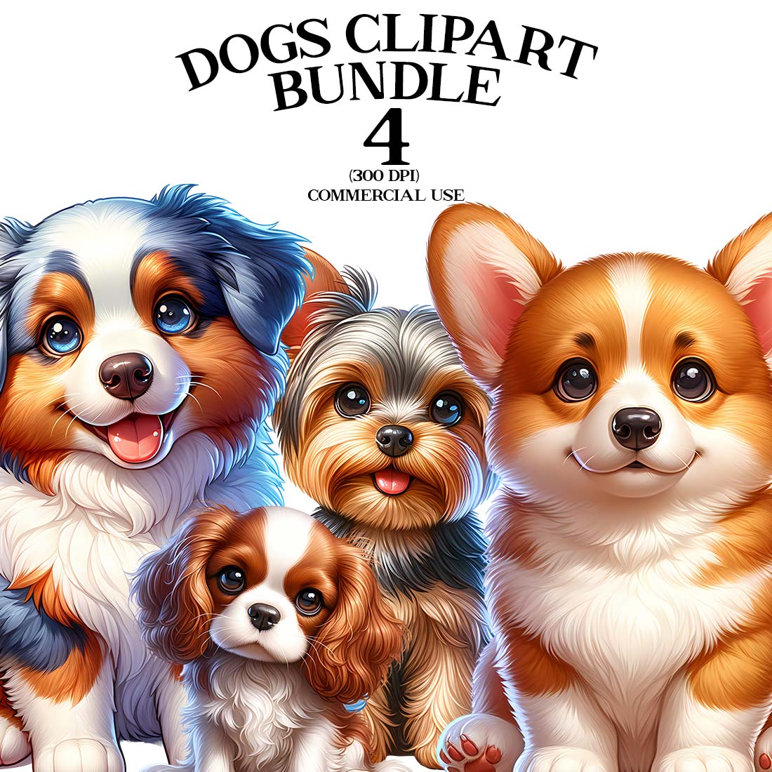 Dogs Clipart Bundle | Animals Clipart Bundle | Clipart preview image.