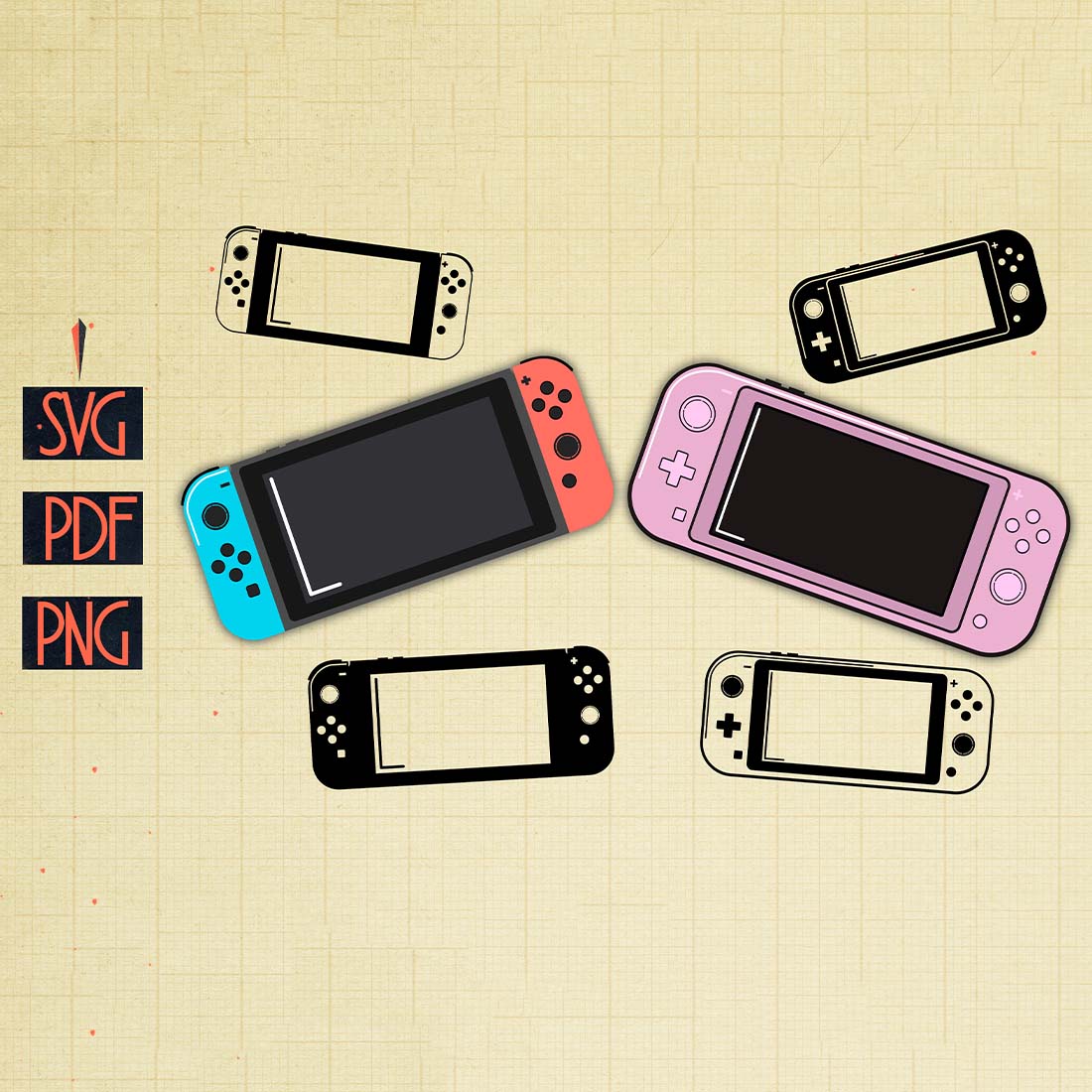 Game Console Clipart, Game svg, Switch svg, Lite svg cover image.