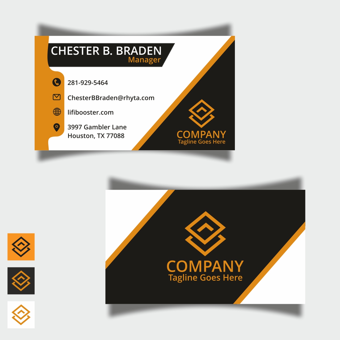 Business Card Template preview image.