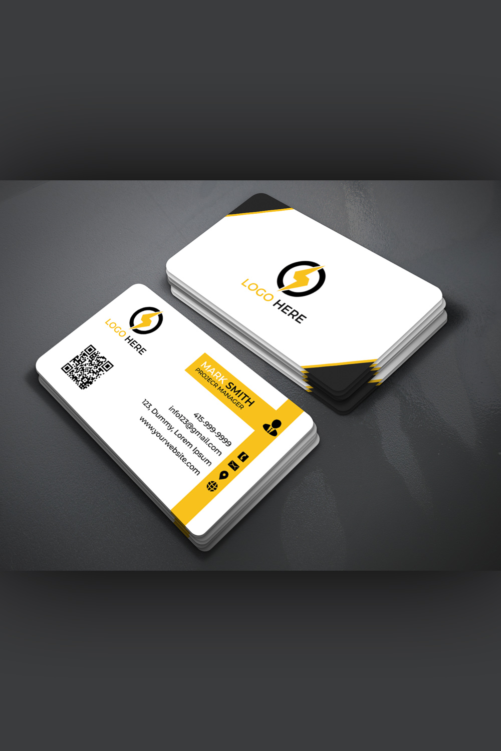 Business Card Design For Ditital Marketing , Real Estate pinterest preview image.